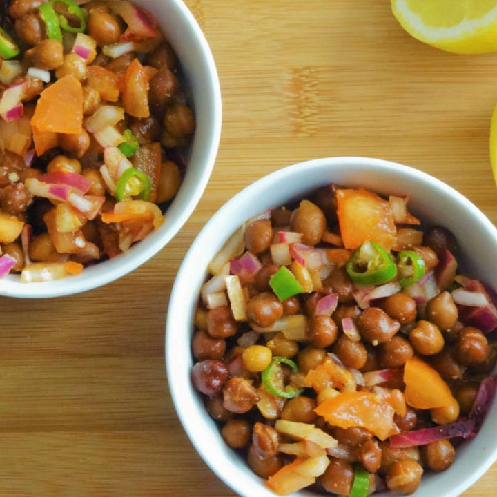Kala Chana Chaat Recipe Black Chickpeas Salad Recipe Felicity Plus